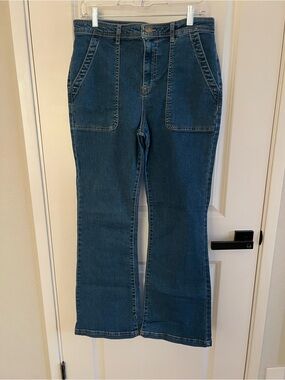 Knox Rose Indigo Wide-Leg High-Rise Jeans